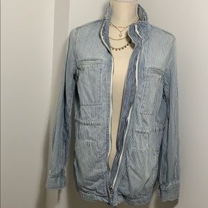 Gap Utility Jacket Small Washed Jean Color